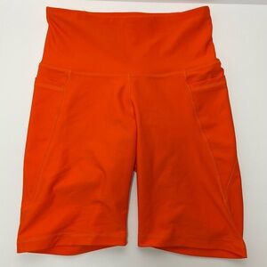 Old Navy Active Powersoft Compression Shorts Orange Womens Size Small